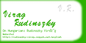 virag rudinszky business card